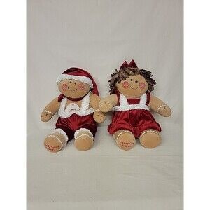 Dan Dee Collectors Choice Candy Cane Gingerbread Boy & Girl Plush‎ 17"